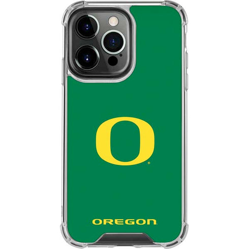 University of Oregon Yellow O on Green iPhone 16 Pro Clear Case